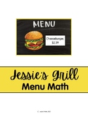 Menu Math- Jessie's Grill