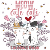 Meow Cute Cats Coloring Book for Kids 20 Beautiful and Cha