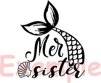 Download Mer Sister Mermaid Svg Cutting Files Clip Art Summer Beach Mermaid Party 881s