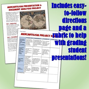 Mercantilism Document Analysis Project by Students of History | TpT