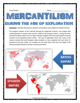 mercantilism exploration age during diagram venn reading questions history capitalism grade matters social students activity learning teaching resources teacherspayteachers when