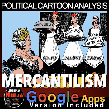 Preview of Mercantilism Political Cartoon Analysis (Age of Exploration) + Google Apps