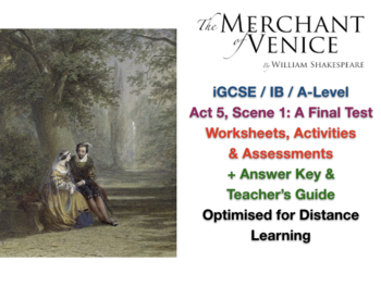 Preview of Merchant of Venice - Act 5, Scene 1: A Final Test - ACTIVITIES + ANSWERS