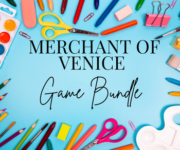 Preview of Merchant of Venice Comprehension Game Bundle