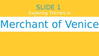 Preview of Merchant of Venice - Discursive Speech - PowerPoint
