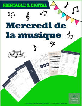 Preview of Mercredi de la musique (Francophone Music Project for French Classes)