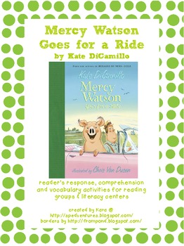 Preview of Mercy Watson Goes for a Ride Literature Study Packet