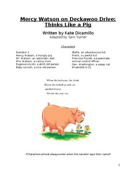 Preview of Mercy Watson, short play script: Thinks Like a Pig