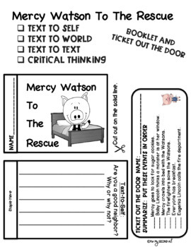 mercy watson to the rescue common core book unit by mrs patton tpt