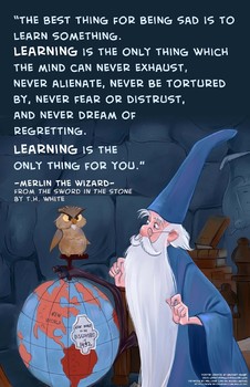 Merlin The Wizard Quote Poster By Zachary Hamby Tpt