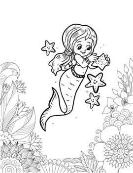 Cute Mermaid Coloring Book for Kids: A Unique Coloring Pages With Beautiful  Mermaids for Kids Relaxing Design for Teens and Kids. (Paperback)