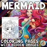 Mermaid Coloring Pages | Hidden Pictures | Summer Coloring