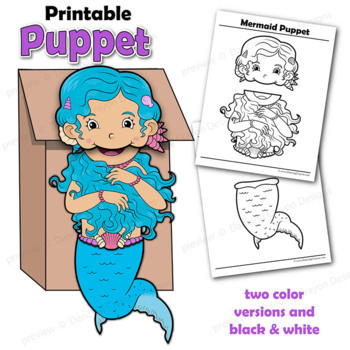 Mermaid Puppet Printable