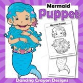 Mermaid Craft Activity | Printable Paper Bag Puppet Template
