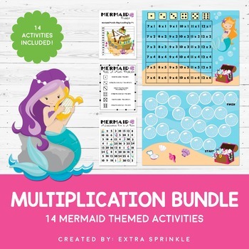 Download Mermaid Multiplication Mega Bundle by Extra Sprinkle | TpT