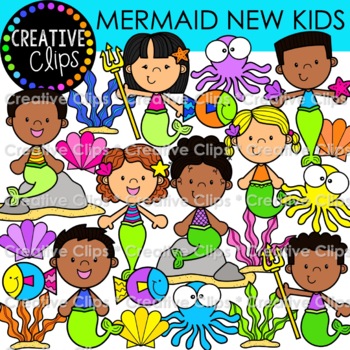 mermaid clipart kids