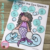 Mermaid Speech Therapy Activity: Verbs Nouns Prepositions 