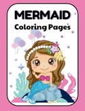 Mermaid coloring pages For Toddlers