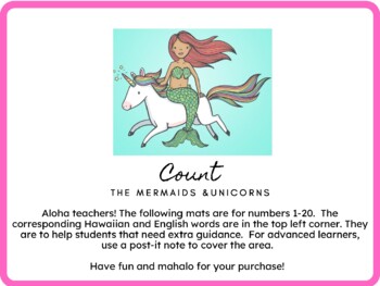 Preview of Mermaids & Unicorns Ten Frame Counting Activity
