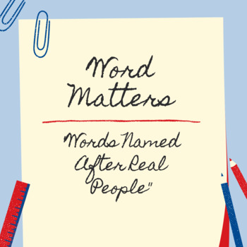 Preview of Merriam-Webster Word Matters Podcast Guide: Words Named After Real People