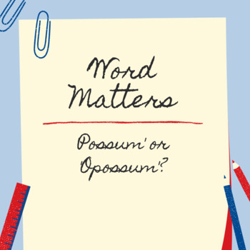 Preview of Merriam-Webster Word Matters Podcast Listening Guide: 'Possum' or 'Opossum'?