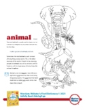 Merriam-Webster's First Dictionary Coloring Page - Activity Sheet