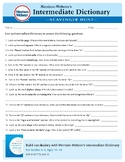 Merriam-Webster's Intermediate Dictionary Scavenger Hunt W