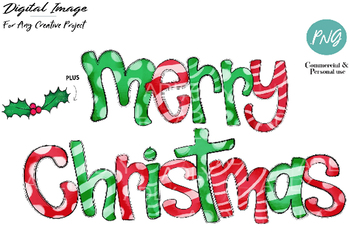 Preview of Merry Chistmas sublimation design, Christmas transfer file, digital design, PNG