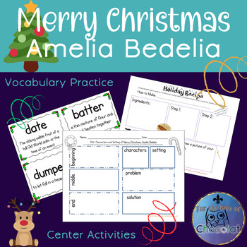 Preview of Merry Christmas Amelia Bedelia Activity Pack