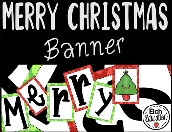 Merry Christmas Banner by Eich Education | TPT