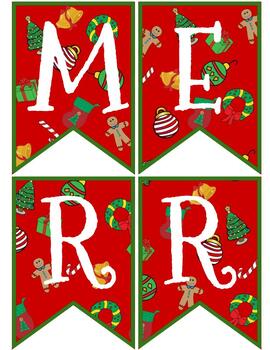 Merry Christmas Banner - Christmas Letters A-Z by It's All For Teachers