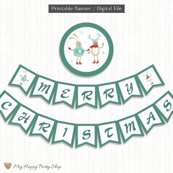 Merry Christmas Banner, Cute Deer, Classroom Decor, Bulleting Board ...