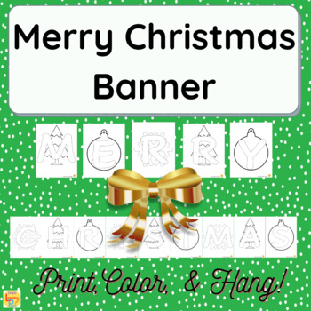 Merry Christmas Banner ~ Print, Color, & Hang by Simple Learning Pages