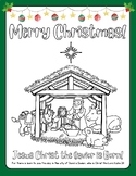 Merry Christmas Birth of Jesus Nativity Coloring Sheet Mar