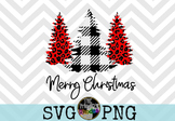 Merry Christmas {Buffalo Plaid and Cheetah Print} SVG and 