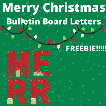 Preview of Merry Christmas-Bulletin Board Letters