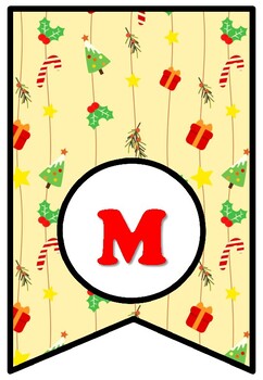 Merry Christmas, Bulletin Board Sayings Pennant Letters, Christmas ...