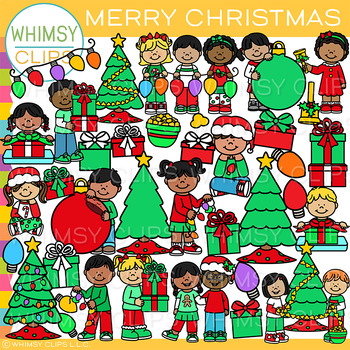 Preview of Kids Merry Christmas Clip Art