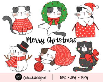 funny christmas cat clip art