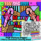 Merry Christmas Coloring Page Fun Christmas Pop Art Colori