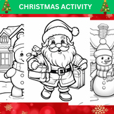 Merry Christmas Coloring Pages and Vocabulary Posters