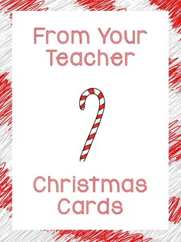Preview of Merry Christmas From Your Teacher cards