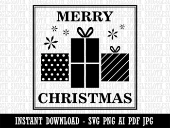 Christmas Present Tags SVG, Gift Tags PNG, Digital Download