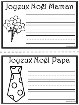 Merry Christmas Mom And Dad Joyeux Noel Writing Template By Stacy Harrison Inc
