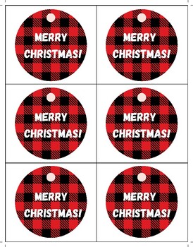 Preview of Merry Christmas Printable Gift Tags