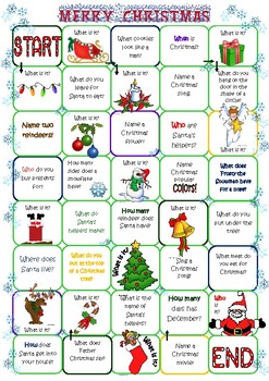 Merry Christmas boardgame by Karine's Store | TPT