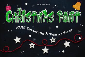 Preview of Merry Christmas font svg, Merry Christmas Alphabet svg, hand lettering font