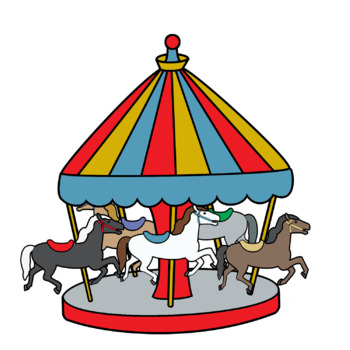 clipart merry go rounds