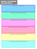 Merry-Go-Round Brainstorm (Customizable PDF Fillable Form 