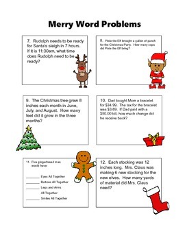 Merry Math Christmas Activity Pack by Jacquie Neill | TpT
